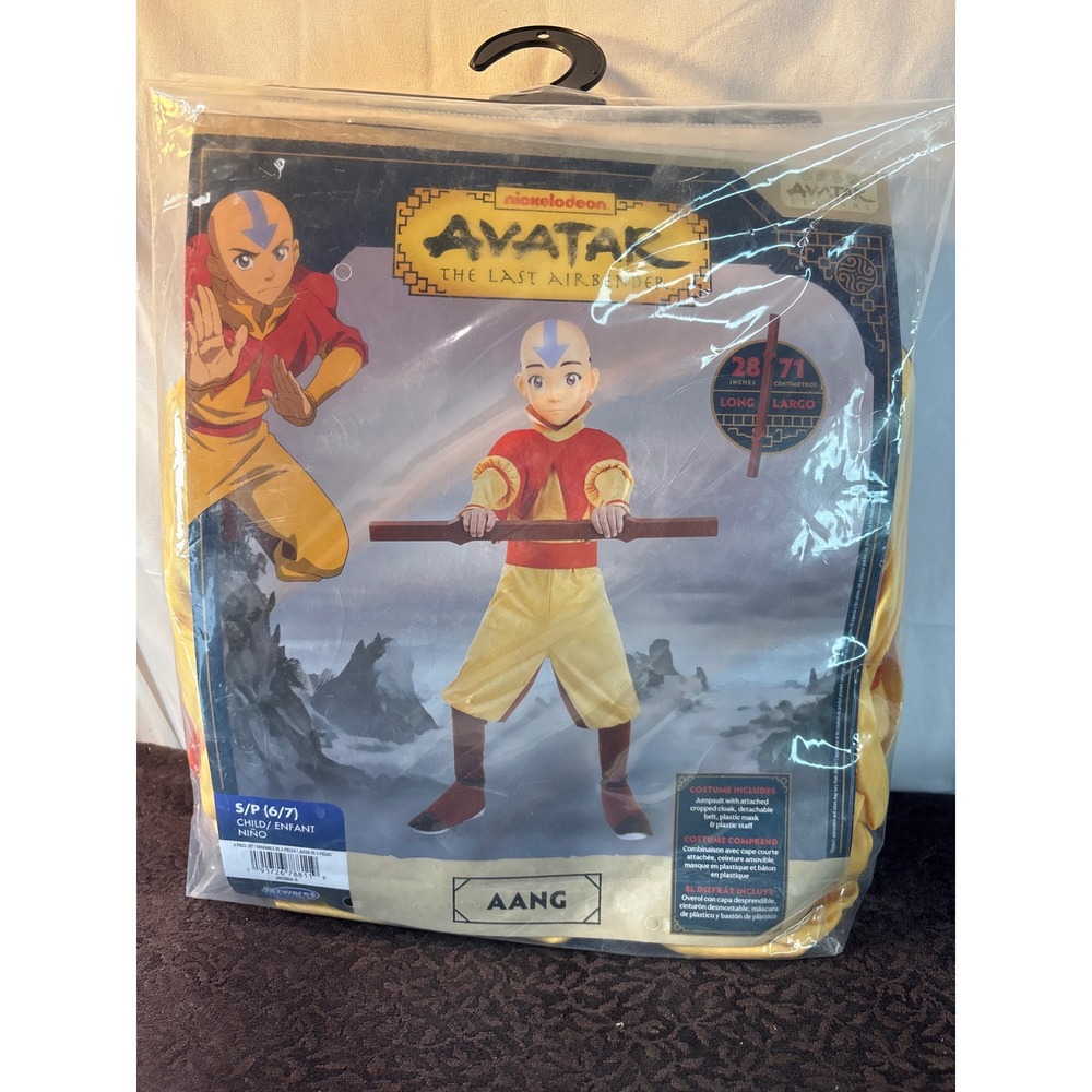 Avatar The Last Airbender Aang Costume Kids Small 6/7 Jazwares Nickelodeon